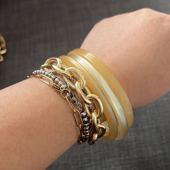 Vintage Lucite Bangle Bracelet Lot Set Retro Plastic Old Costume Jewelry Boho 3x - Picture 2 of 6